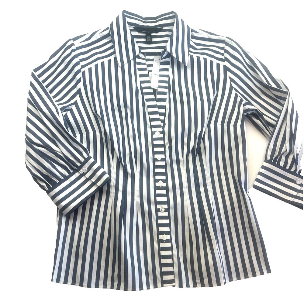 NWT White House Black Market Button Up Coastal Grandma Resortcore Size 14